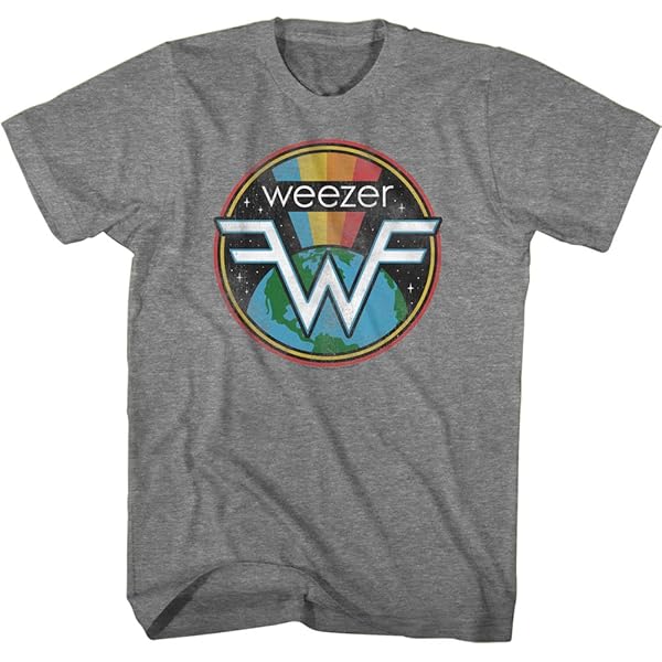 Amazon.com: Weezer Rock Band Logo Space Rainbow Youth Short Sleeve
